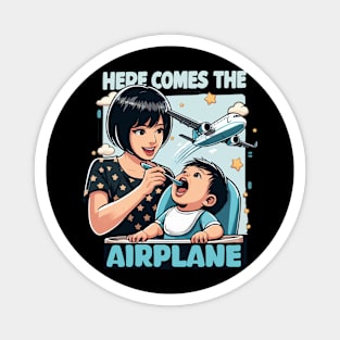 Here Comes The Airplane Mom Son Funny Mother's Day Saying Magnet